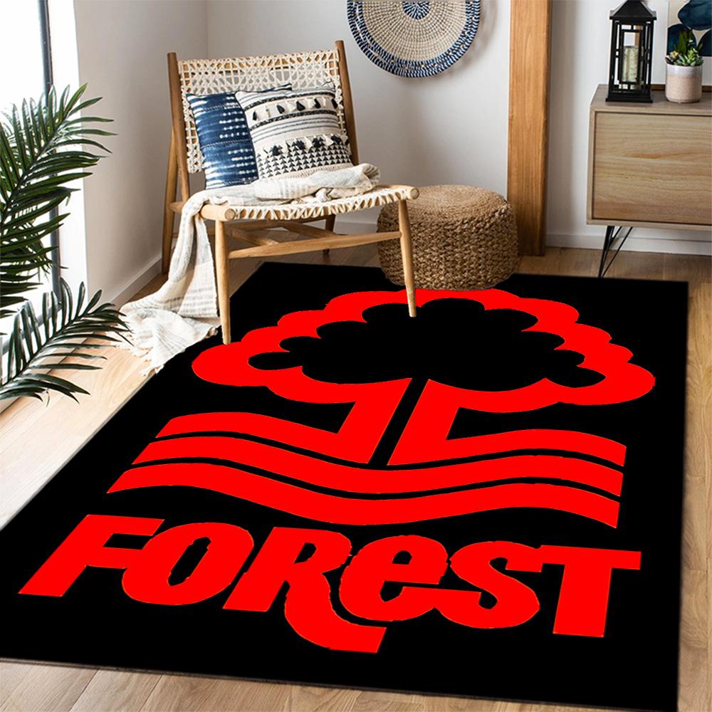 Red Tree Forest Logo Themed Anti-Slip Rugs - Polyester Home Decor, Suitable for Bedrooms, Living Rooms, Doorways, Studios, and Decorations