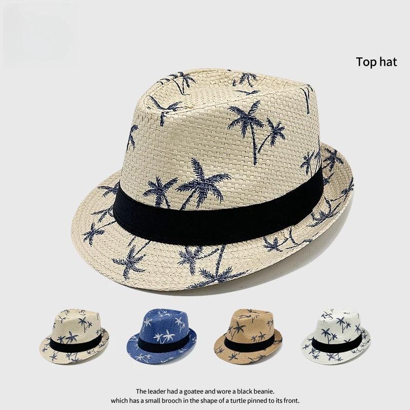 Fashionable Straw Hat, Summer Woven Sun Hat, Coconut Tree Beach Sun Hat