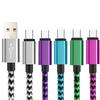 Красочный плетеный нейлоновый кабель USB-C — USB-A для быстрой зарядки для телефонов Huawei и Android