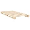 Solid Wood Bed with Headboard 100x200 cm Pine