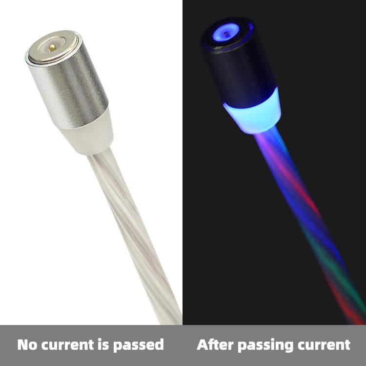 Creative 360° Adsorption Three Color Streamer Type-C Magnetic Charging Cord