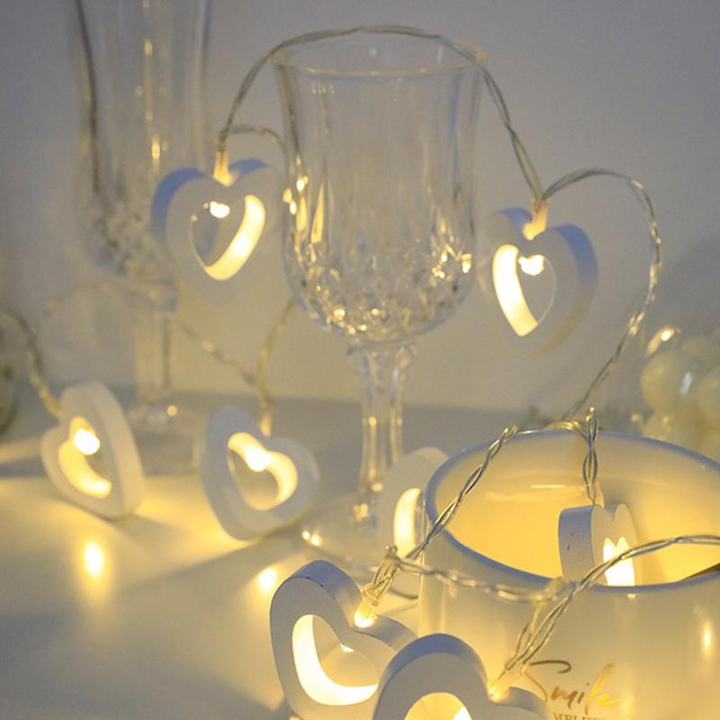 LED Light String Fairy Peach Heart Garland Lamp Bedroom Garden Hoilday Happy Birthday Wedding Party Decoration Lights String