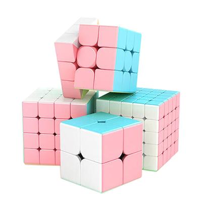 Тег Macaron Magic Smooth Educational Magic Educational Kill Brain Gift для старших классов начальной школы НАБОР 2x2 3x3 4x4 [Красный Утилизация] Куб, Куб,