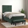 3137878 vidaXL Divan Bed with Mattress Dark Green 90x190 Cm