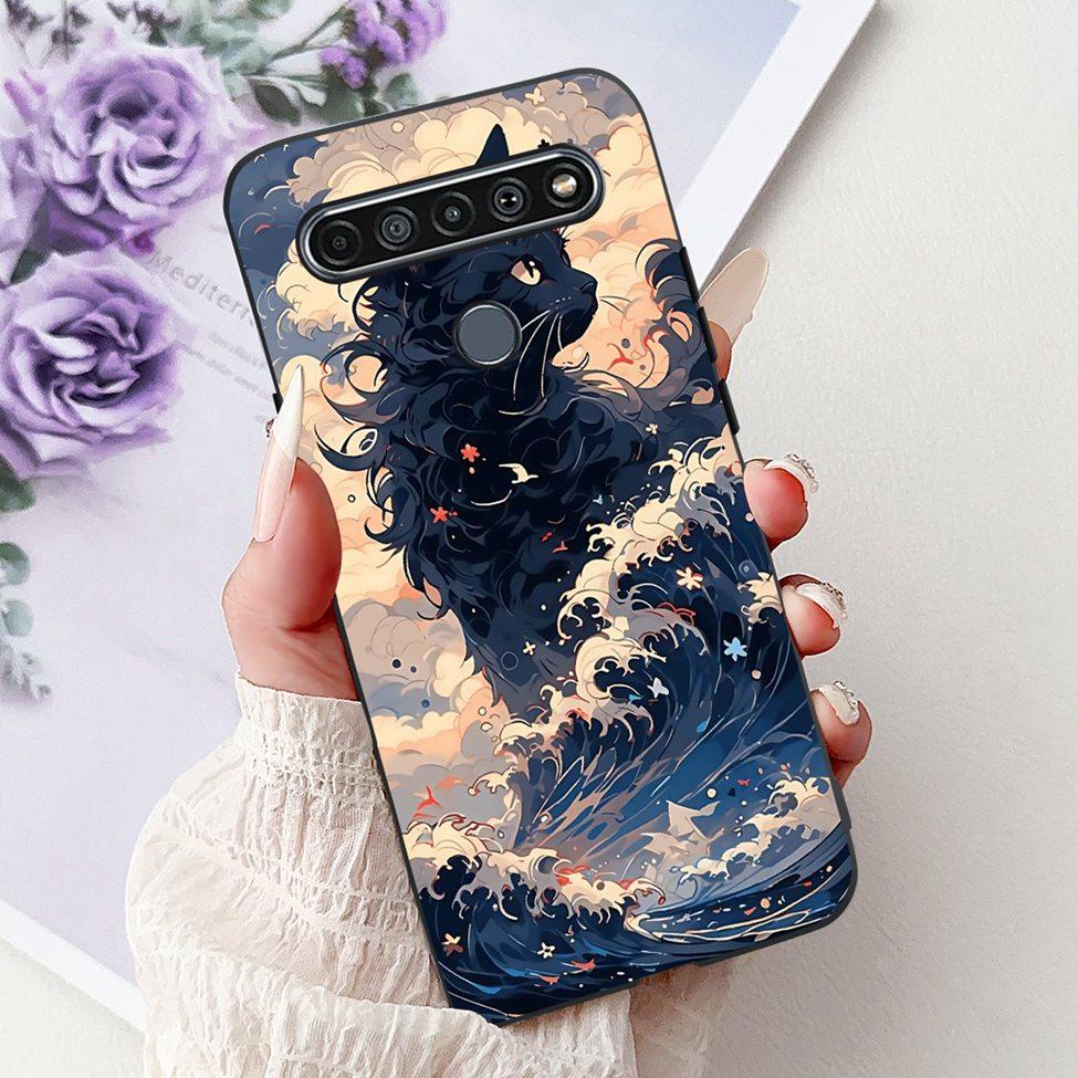 2020 For LG K41S LM-K410 Cover For LG K51S Case LM-K510 Luxury Butterfly Love Cute Cat Cool Handsome Lion Painted Black Silicone