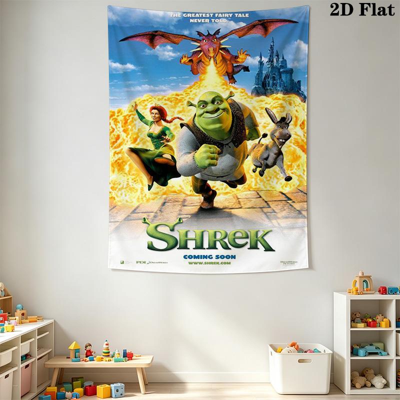 Shrek Ultimate Fantasy Adventure Tapestry Fashion Print Wallmounted Christmas Gift Atmospheric Background Cloth Homestay Soft Decoration Tapestry