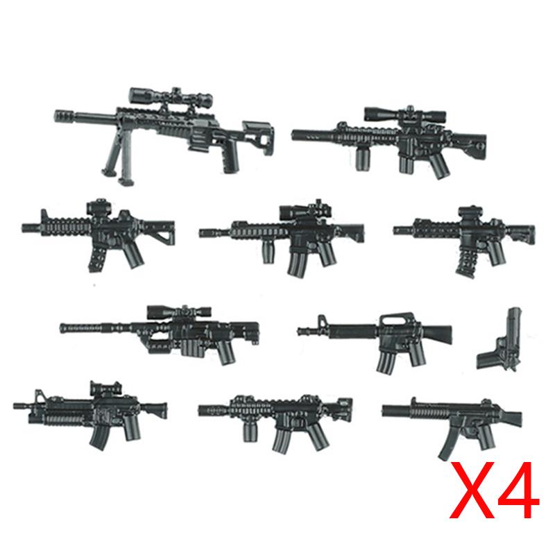 Военное Оружие Строительные Блоки Современные Фигурки Спецназа Солдат Армии Городская Полиция Многоцветные Аксессуары для АК Кирпичики Игрушки