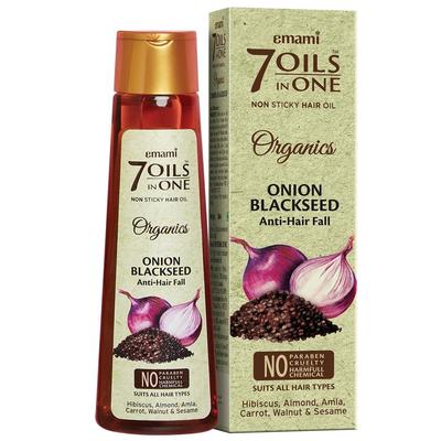 Emami 7 Oils In One Onion Balck Seed Anti-Hair Fall Hair Oil Non-sticky 200 ML