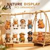 Unique Desktop Display Ornaments 2026 Christmas Capybara Advent Calendars, 24 Days Countdown with Novelty Gift for Lovers Cute 2D Hanging Ornaments,