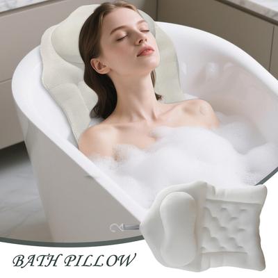 Подушка для ванны 4D Spa Подушка для ванны Подушка для душа с присосками Подголовник для ванной для расслабления дома, в бассейне, спа, на открытом воздухе