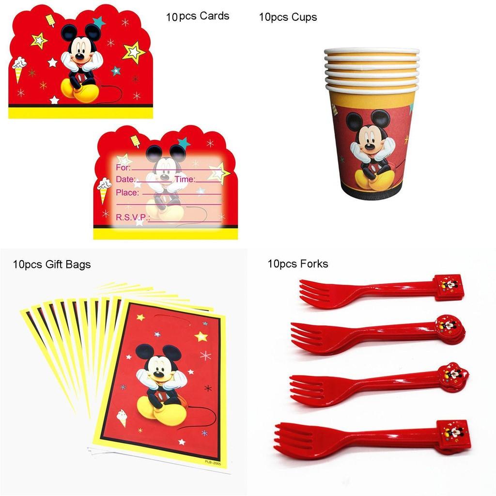 Принадлежности для тематической вечеринки Микки Мауса для радостного и праздничного празднования дня рождения
