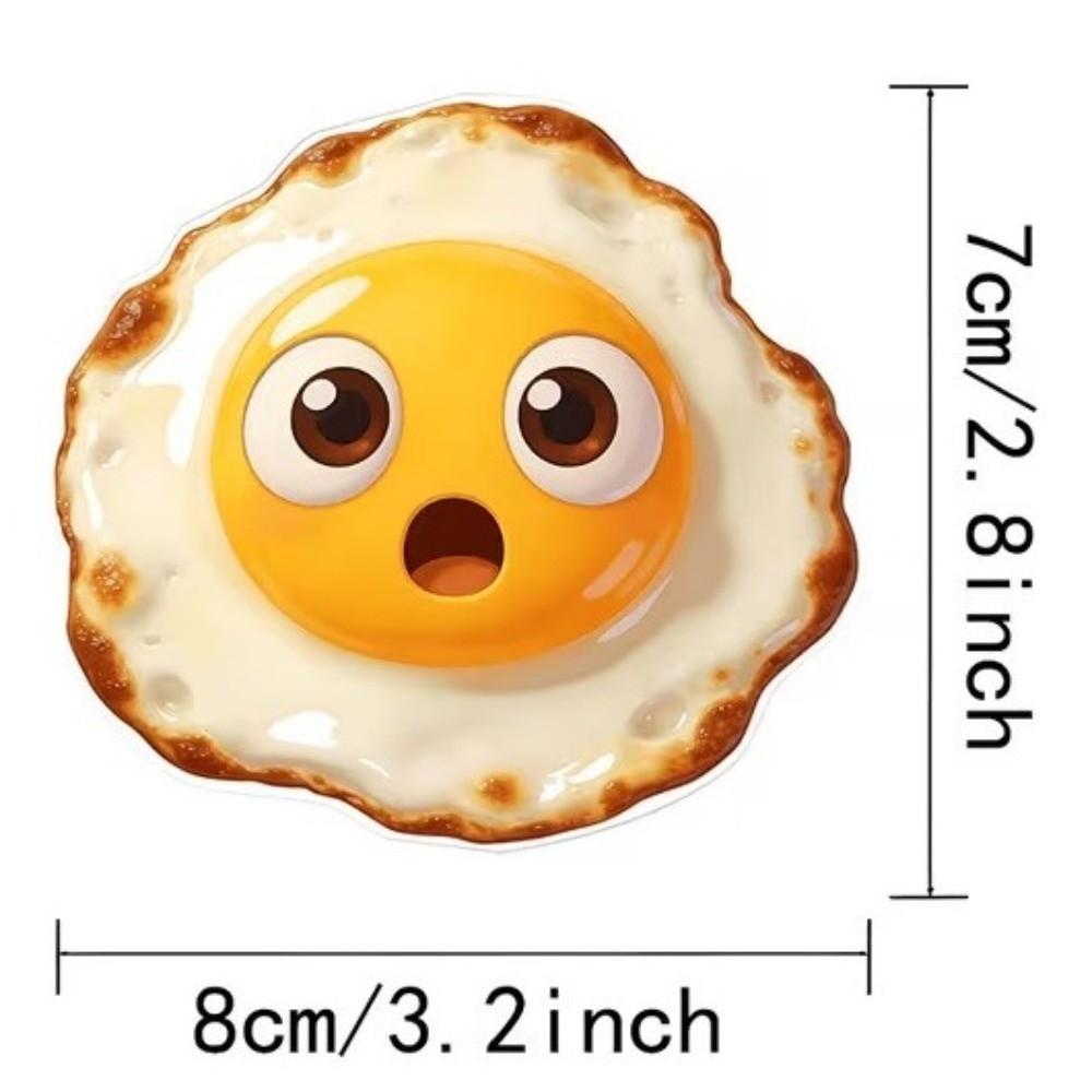 2D Flat Egg Fridge Magnet Simulation Magnetic Fridge Sticker Creative Acrylic Magnet  Kitchen