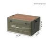 Side Door with Wheels Folding Box Camping Outdoor Wooden Lid Storage Box Clothes and Books Storage Box Trunk Stall Box