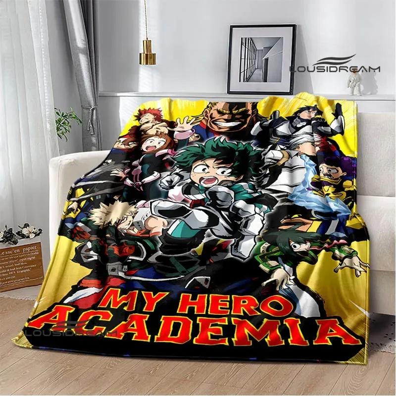 My Hero Academia Cartoon Printed Blanket Warm Flannel Blankets Soft and Comfortable Blanket Home Travel Blanket Birthday Gift
