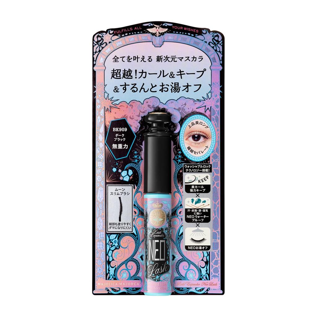 MAJOLICA MAJORCA Тушь-удлинитель ресниц Neo Lash BK909 Темно-черная 6 г Щеточка для ресниц Другое Снимается теплой водой Деликатное разделение (Невесомость) & Завиток,