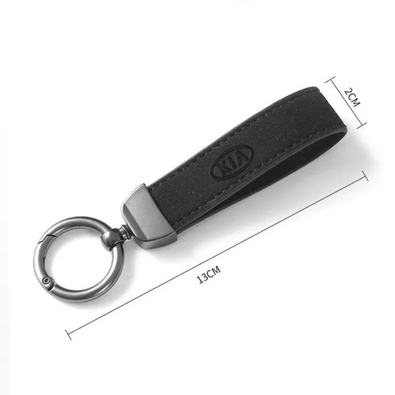 Automobile Interior Supplies Leather Metal Car Key Chain For Kia Ceed Rio Sportage Picanto K5 K9 Souranto Parts lqrd40