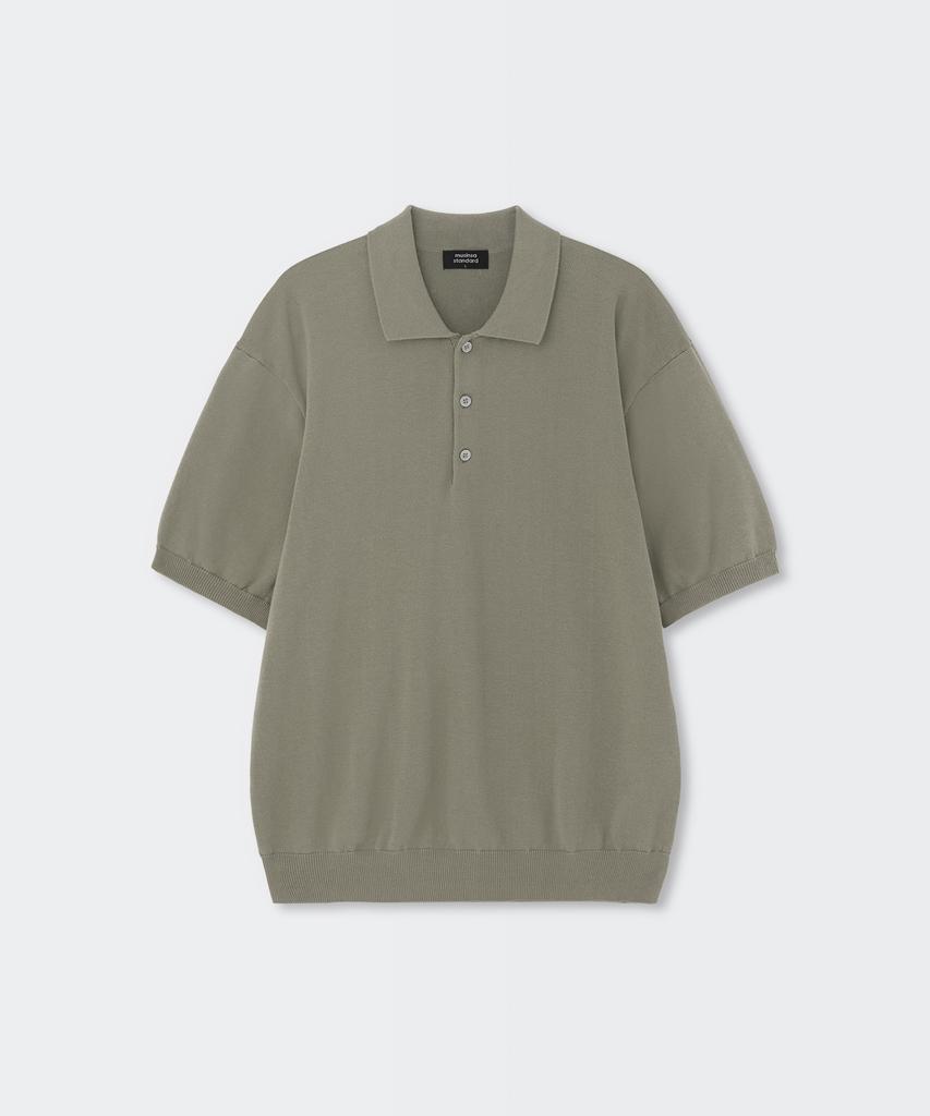 MUSINSA STANDARD Washable Supima Cotton Knitted Polo Shirt [Sage]