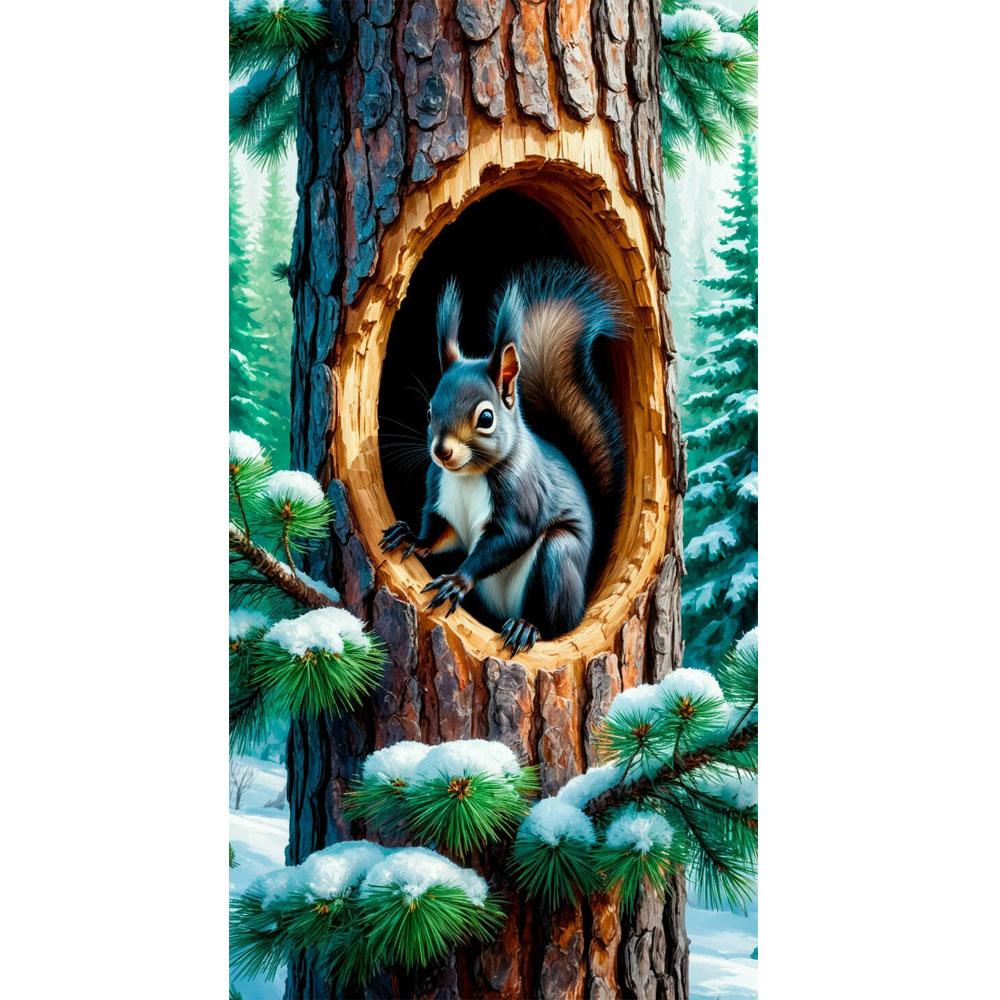 Тигр Волк Лиса в Зимнем Лесу Алмазная Вышивка Сделай Сам Крестиком Полная Выкладка Алмазная Мозаика Новая Коллекция Домашний Декор