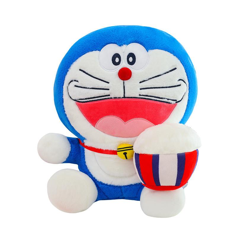Toy Plush Doraemon Popcornthemed Blue Cat Robot Plush Pillow And Doll Stuffed