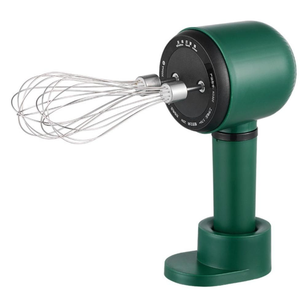 Double Whisk Head Wireless Handheld Electric Egg Beater Stand-up Design Egg Mixer Cake
