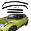Дефлекторы окон - Toyota C-HR (2016-2023) - 4 шт. - Черный тонированный акрил - Легкая сборка