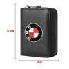 BAEG1 New 2025 Leather Emblem Car Key Case Keychain Zipper Key Case Bag For 50th BMW M M3 M5 M6 M2 E46 E90 E60 F10 F30 E39 E36 F20 E87