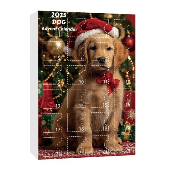 Dog Advent Calendar 2025 24Pcs 2D Dog Breeds Ornaments for Tree Decor 24 Days Christmas Countdown Calendar Surprise Gifts for Dog Lovers