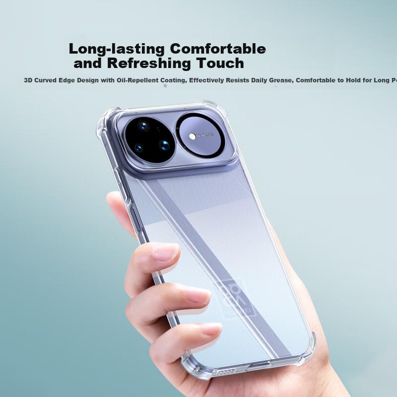LLUNC Huawei Nova 15 Ultra Case, Shockproof Airbag Full-Cover Ultra-Thin Transparent Soft Cover, Anti-Yellowing
