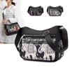 Stylish Elephant Print Crossbody Bag - Adjustable Strap, Water-Resistant, Multi Pockets