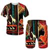 African Ethnic Style 3D Print T-Shirts Shorts Sets Men's Casual Fashion Oversized Short Sleeve T Shirt Pants Set Suits Clothing