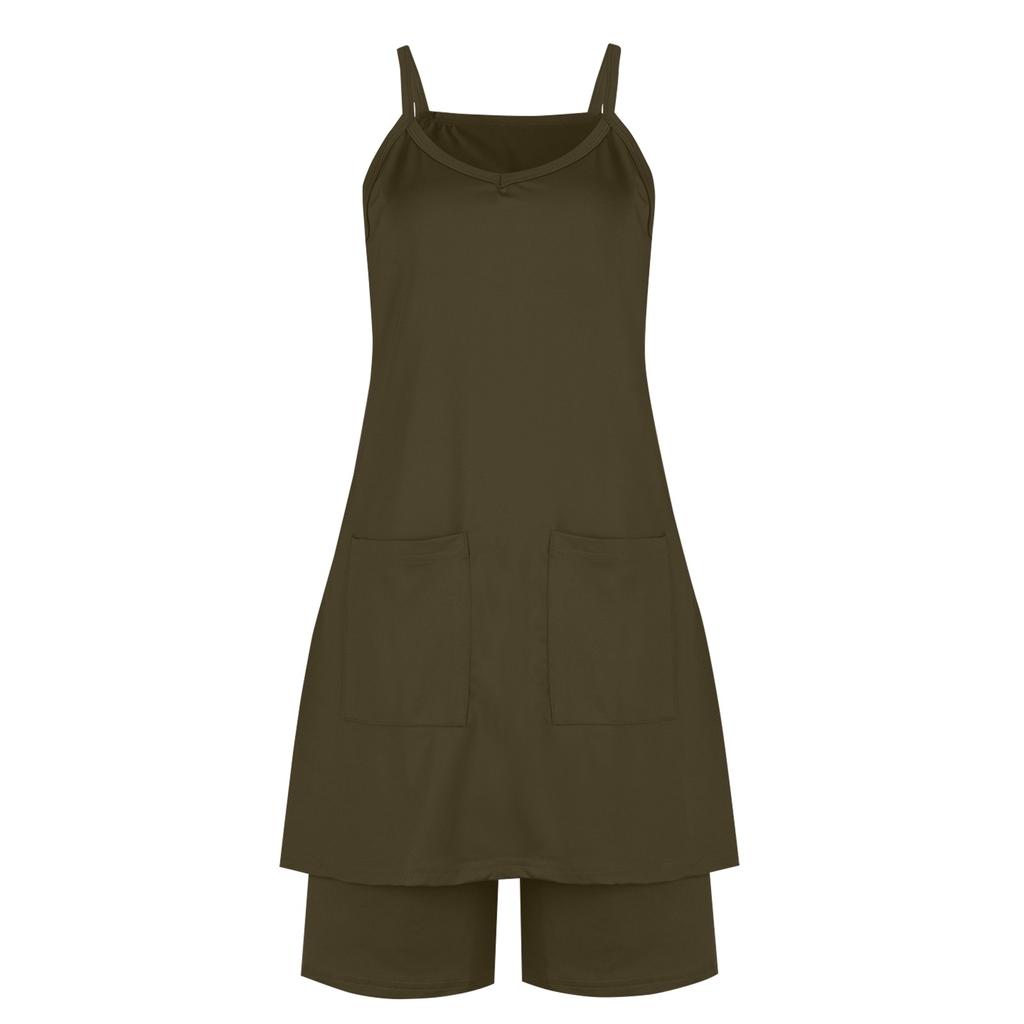 Женские летние модные топы, женские комплекты из двух предметов, повседневные шорты с карманами