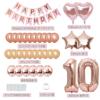 10 лет День рождения набор воздушных шаров украшение воздушный шар с цифрой 10 С ДНЕМ РОЖДЕНИЯ гирлянда сердце воздушный шар конфетти воздушный шар на день рождения для взрослых девочек роза