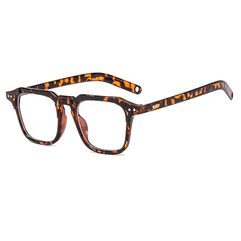 Новые квадратные ногти, модные квадратные плоские зеркальные, трендовая оправа для линз, прозрачные очки