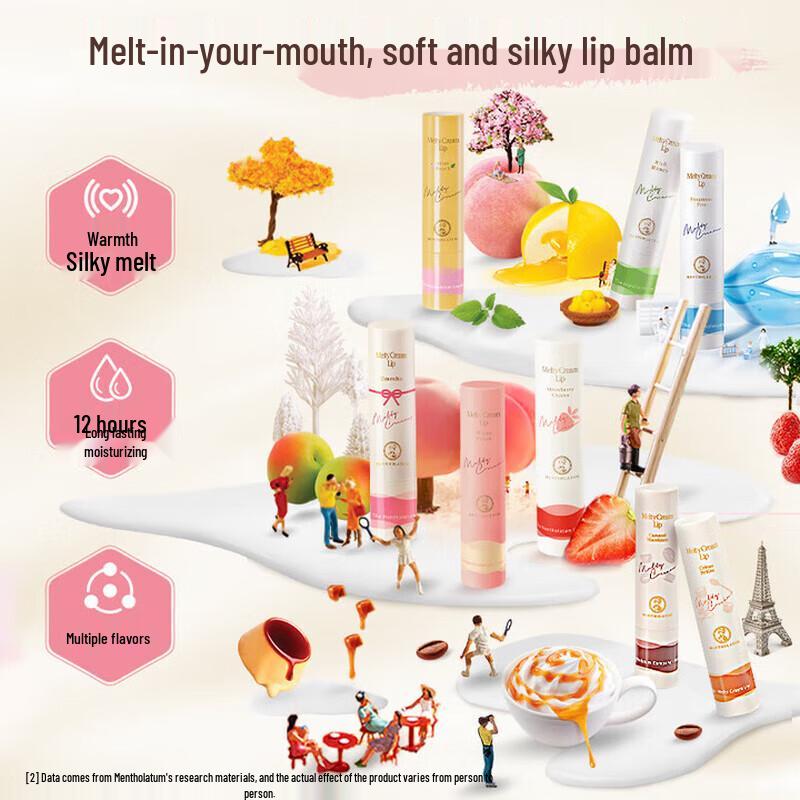 Mentholatum Moisturizing Lip Balm - Ripe Peach 4-Pack