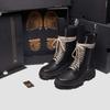 31750001 Рик Оуэнс Др. Ботинки Martens 1918 DMXL до середины икры Черные (Мужской)