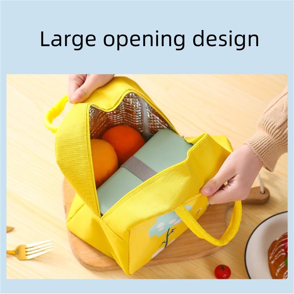 Cartoon Thermal Lunch Bag for Children Insulated Bento Box Portable Picnic Food Storage Bag