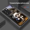 Милый маленький панда для Y72 33S 11 03 36 96 Lite 35 16 Iqoo 12 V40 SE 5G 29 40 21 30 X80 Pro Vivo Чехол для телефона из закаленного стекла Черный