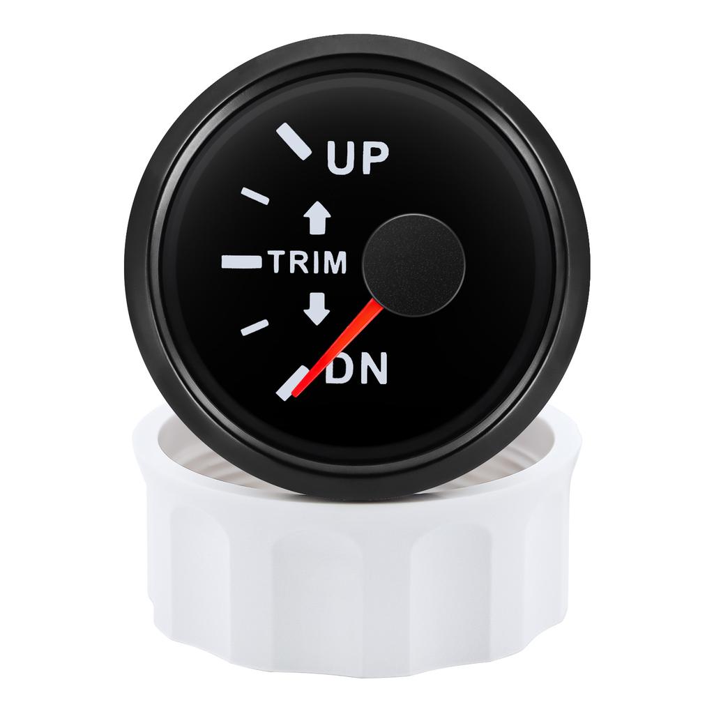 52mm Boat Balance Gauge 0-190ohm Boat Trim Meter Trim Tilt Indicator Digital pointer Gauge 7-color backlight For Yacht Marine