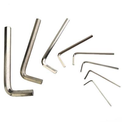 Портативный L-образный шестигранный ключ, стальная конструкция, серебристый цвет
