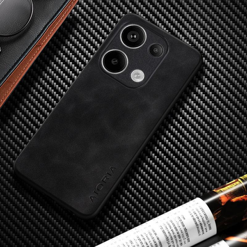 Кожаный чехол для Xiaomi POCO M6 M5S M5 M4 M3 Pro, шелковистый прочный матовый чехол для poco m6 pro, чехол Funda