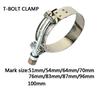 T Bolt Clamp T Hose Pipe Clamp Stainless Steel T-Bolt Silcone Hose Clamp