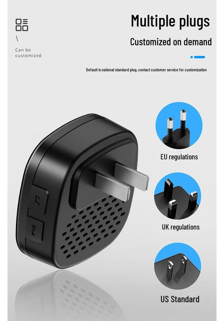 Self-Powered Wireless Waterproof Doorbell, Battery-Free and Wire-Free, for US/EU/UK Standards.