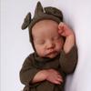 BZDOLL 48см 19дюймовая Кукла Реборн Спящая с 3D-расписанной кожей, Расписанная вручную, Мягкий винил Новорожденная девочка Художественная игрушка Рождественский Хэллоуин Подарок на день рождения