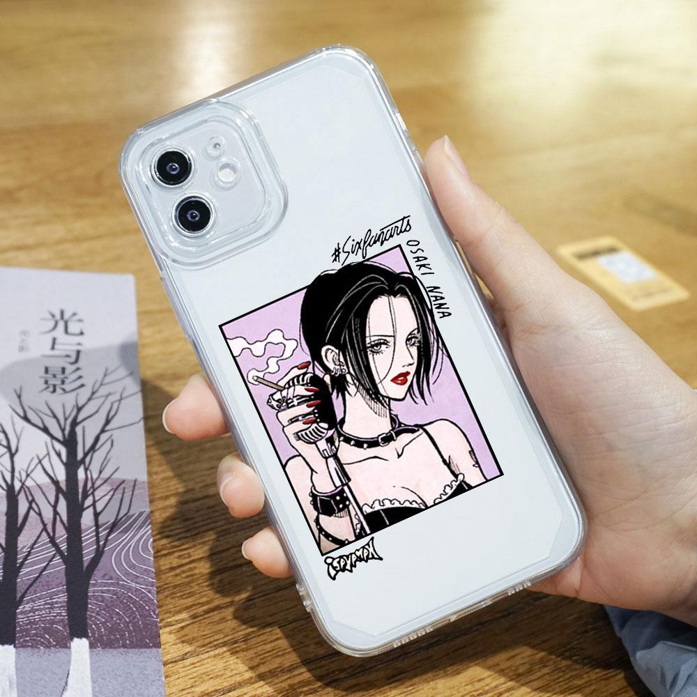 Японское аниме Нана Осаки Чехол для телефона для iPhone 17 16 15 11 12 14 13 Pro Max Mini X XR 7 Plus SE 17E Ударопрочный прозрачный чехол
