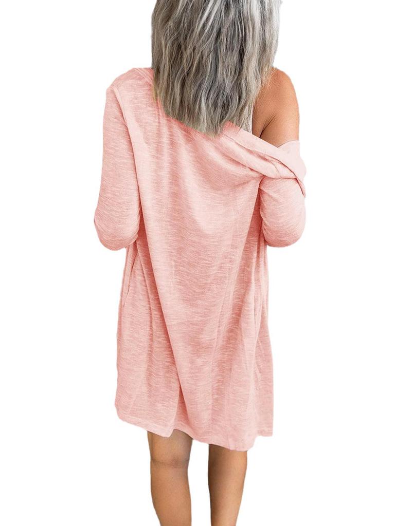 Autumn/Winter 2023 Women's Solid Color Long-Sleeve Button-Down Cardigan