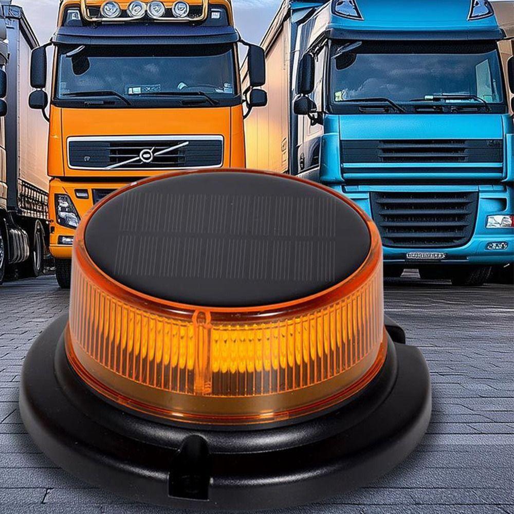 Solar Powered Night Warning Light Magnetic Base Warning Strobe Light Solar Beacon Light Car Roof