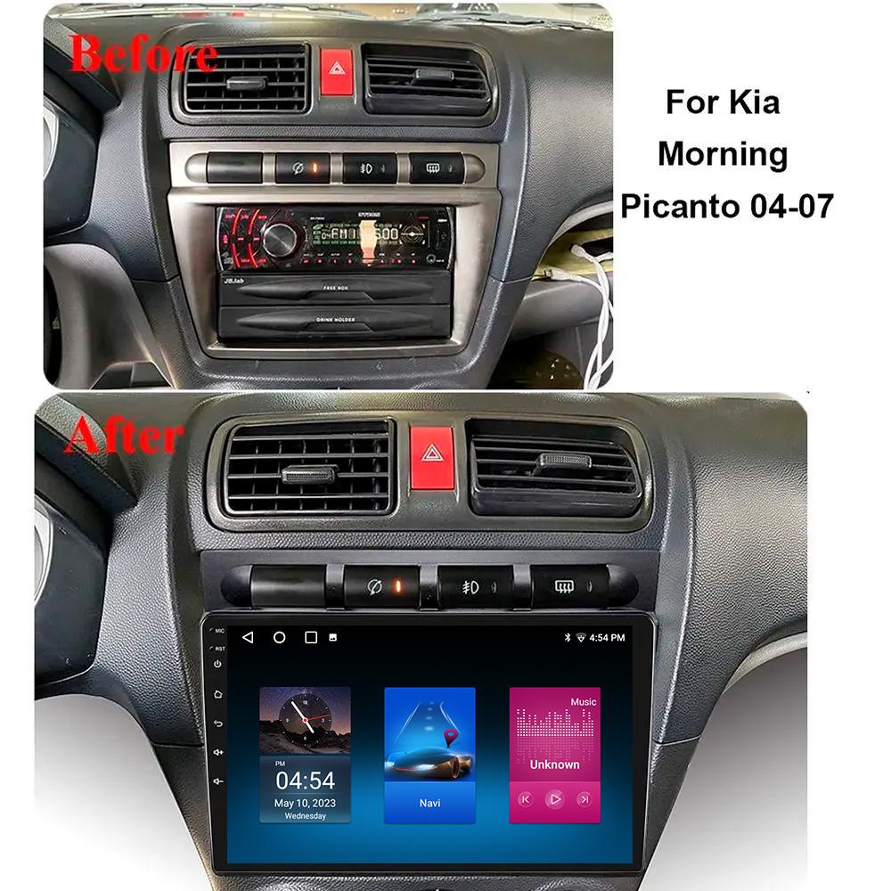 Для KIA Picanto 2007 Навигация GPS Android Автомагнитола Мультимедийный плеер Стерео wifi+4G Carplay авто видео