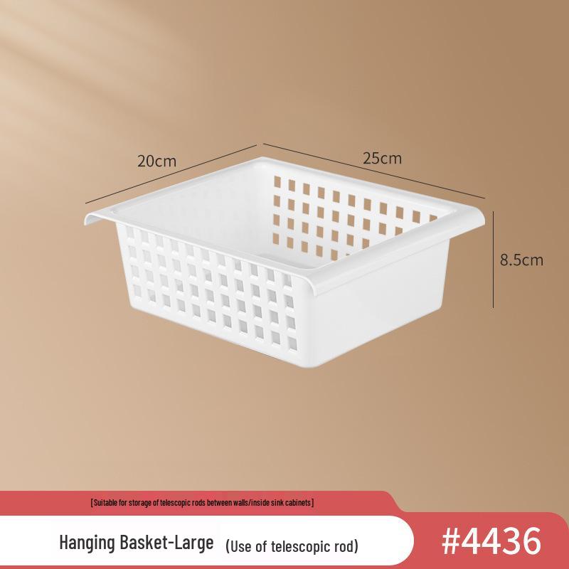 Телескопическая полка для хранения под раковину - Многофункциональный органайзер для шкафа без сверления