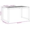 Garden Table Gray 140 x 80 x 75 cm Solid Acacia Wood