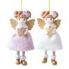 Christmas Angel Ornament Plush Felt Doll Festive Christmas Tree Decoration with Lanyard Holiday Spirit Hanging Pendant